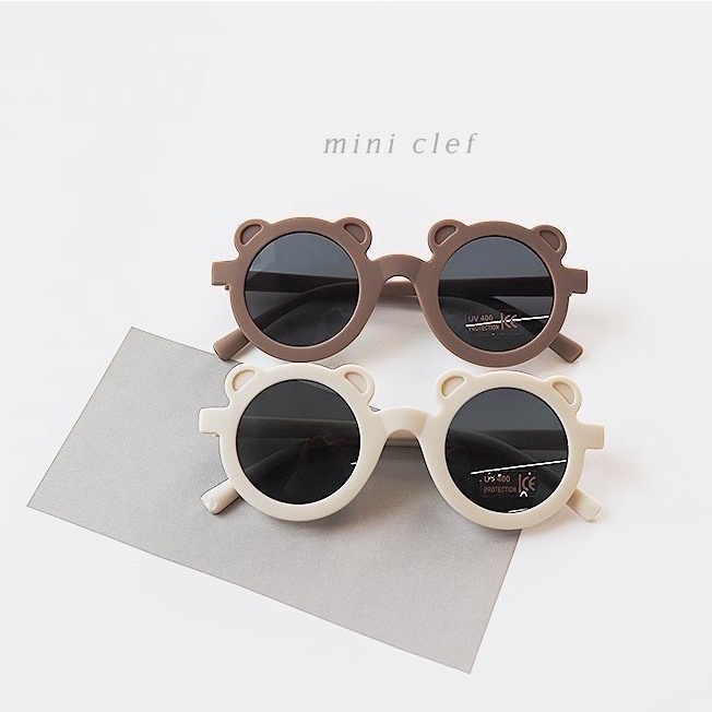 Kính mát gọng gấu mắt kính tròn (chống tia UV) Hàn Quốc siêu xinh cho bé