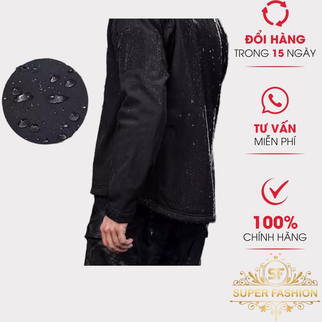 Áo Khoác Nam SUPER FASHION Vải Poly Nhung Nón Rời Mặc Ấm Chống Nước Chắn Gió TA90