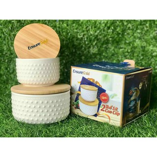 Sét 2 thố sứ cao cấp có nắp gỗ sang trọng- km ensure