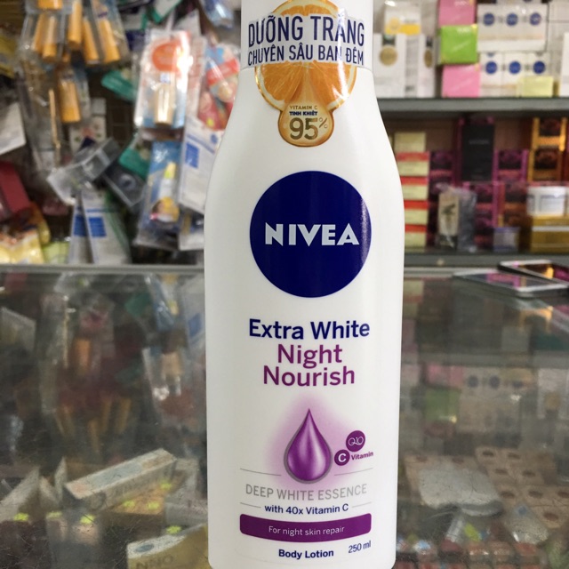 Sữa dưỡng thể Nivea Night White Collagen 250ml