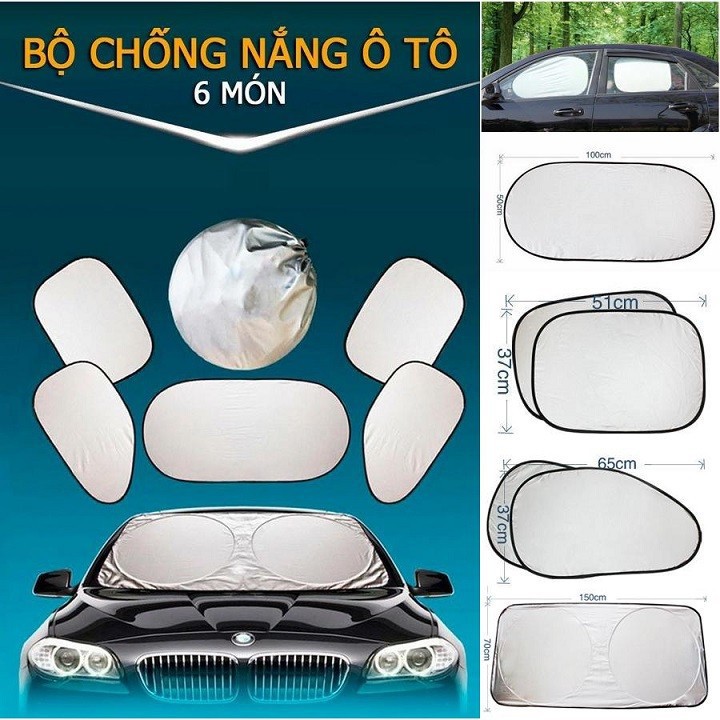 Bộ Che Nắng Xe Ô TôGT-01 (Bạc) Autofun gồm nhiều tấm che đằng trước, che đằng sau, gọn nhẹ,có túi đựng.
