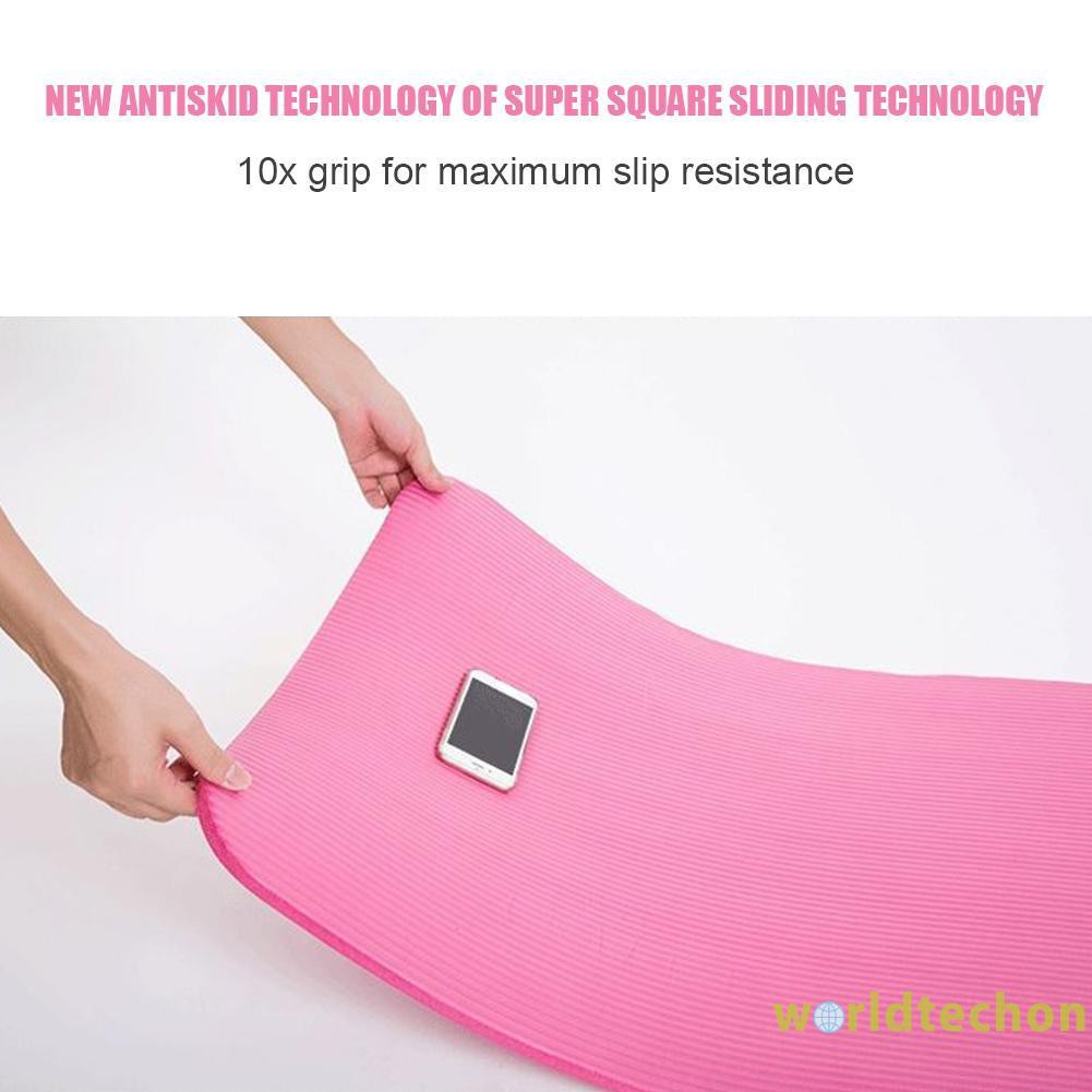 READY STOCK Yoga Mat NBR Non-slip Blanket Gym Home Lose Weight Sports Equipment (Pink)