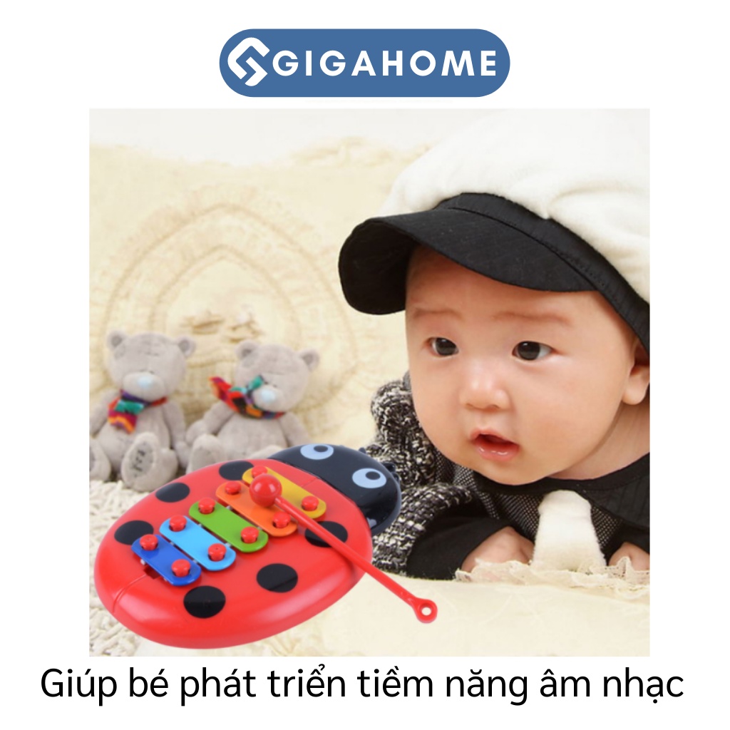 Đồ Chơi Nhạc Cụ Hình Bọ Cánh Cứng GIGAHOME Đàn Gõ 5 Quãng Cho Bé Phát Triển 6860