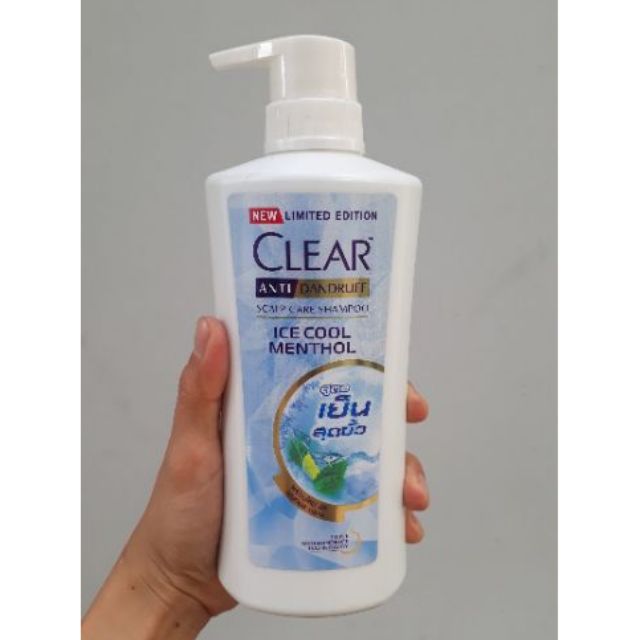 Dầu gội Clear bạc hà Ice Cool 450ml Thailand