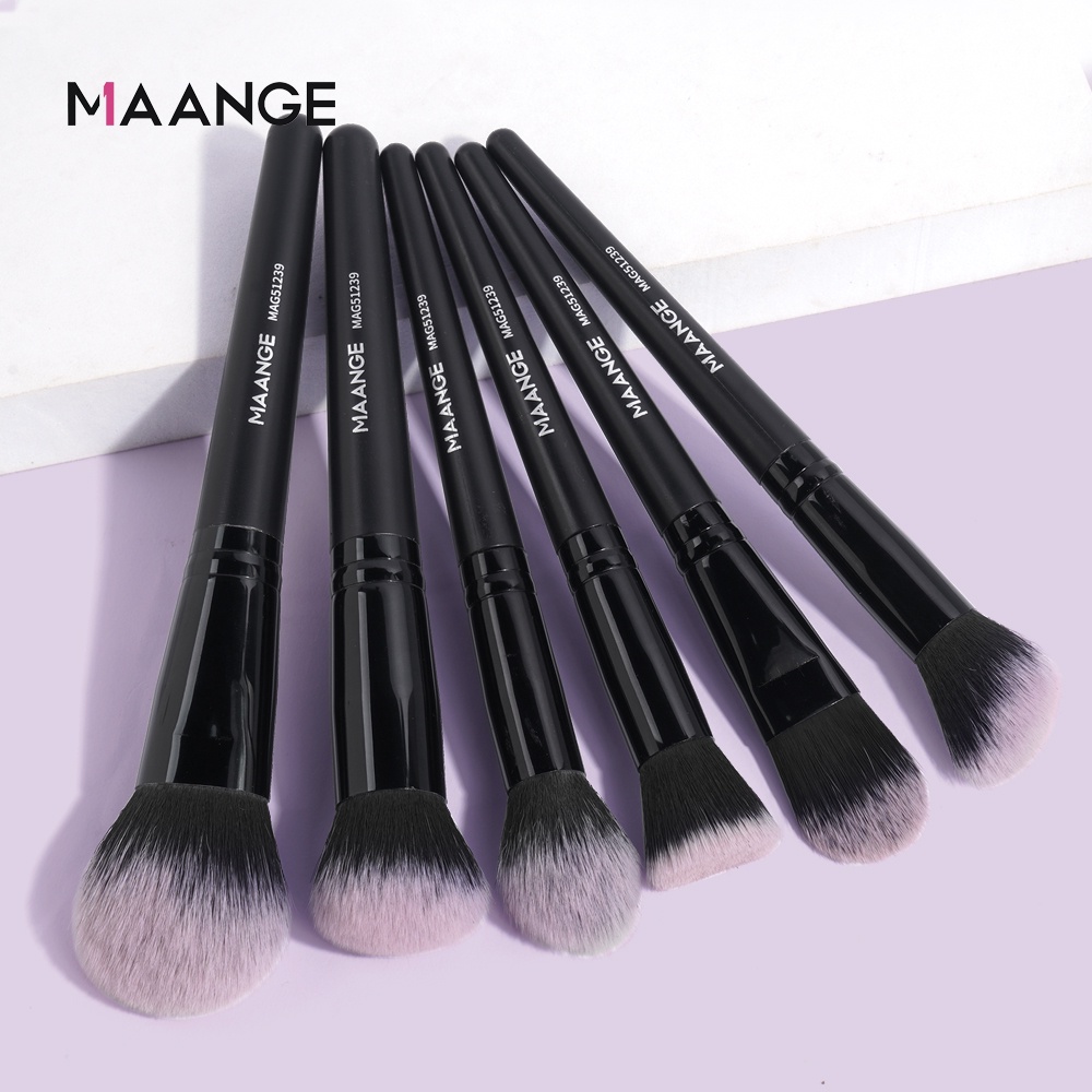 MAGEFY 6 Piece Professional Soft Bristle Makeup Brush Set