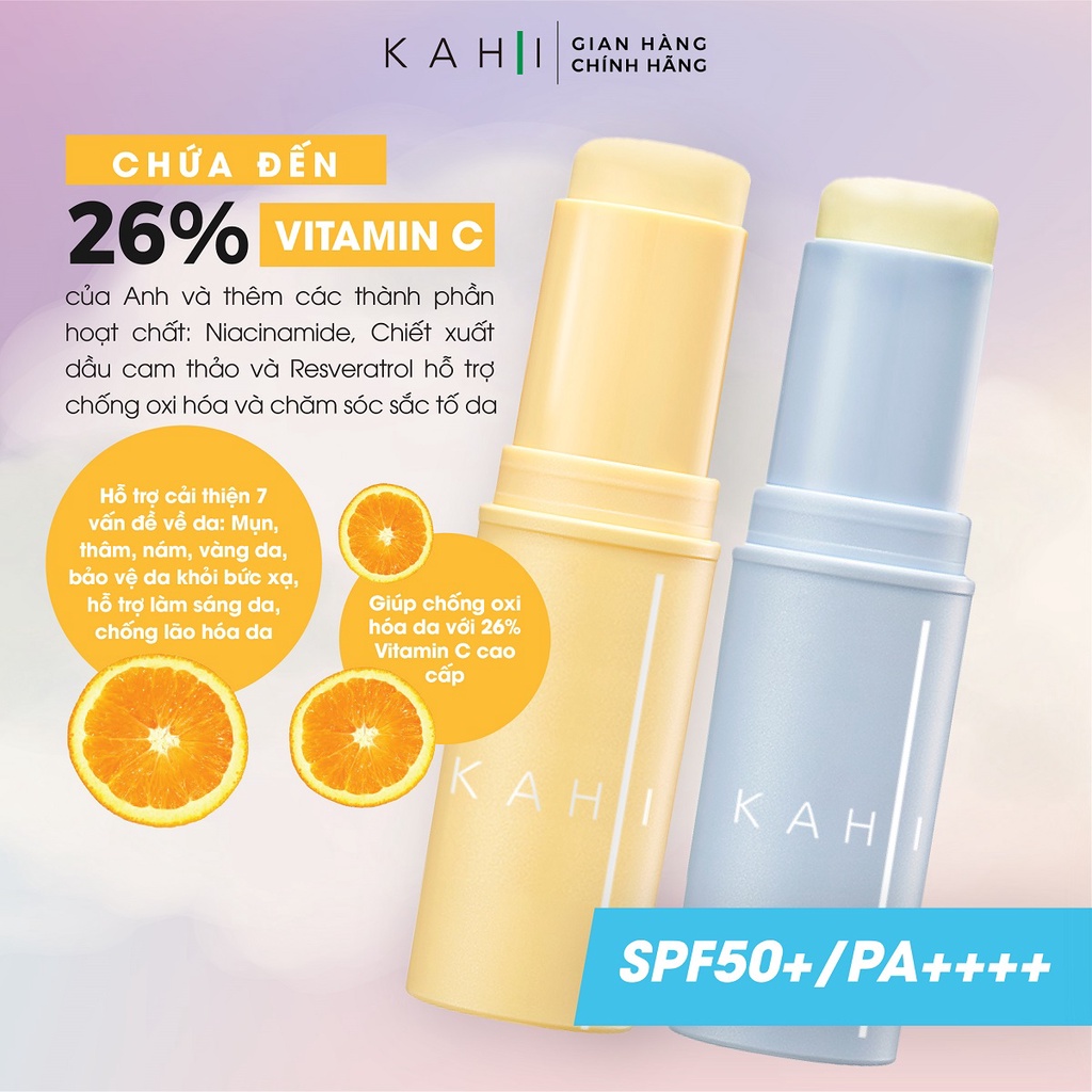 CẶP ĐÔI SÁP DƯỠNG BẢO VỆ LÀN DA VƯỢT TRỘI - KAHI Extin C Balm & KAHI Aqua Balm