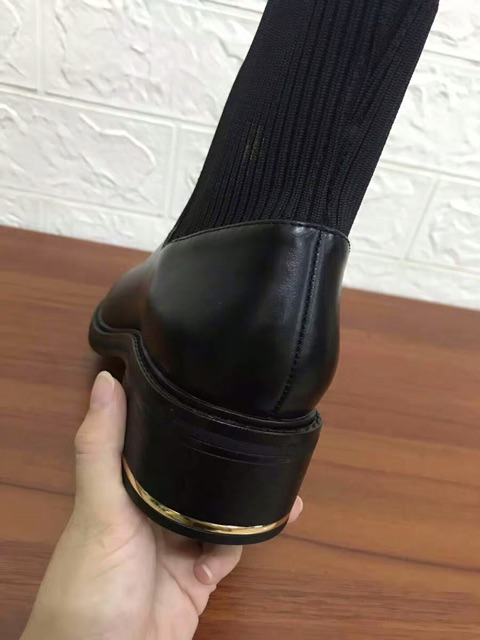 Boots ngắn cổ thun đế bằng ZR