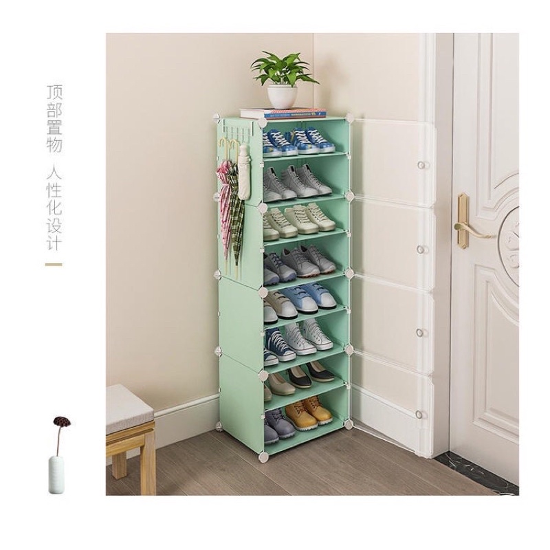 - TỦ NHỰA LẮP GHÉP ĐỂ GIÀY DÉP 8 Ô  GHÉP 1x8 ĐA NĂNG, THÔNG MINH.