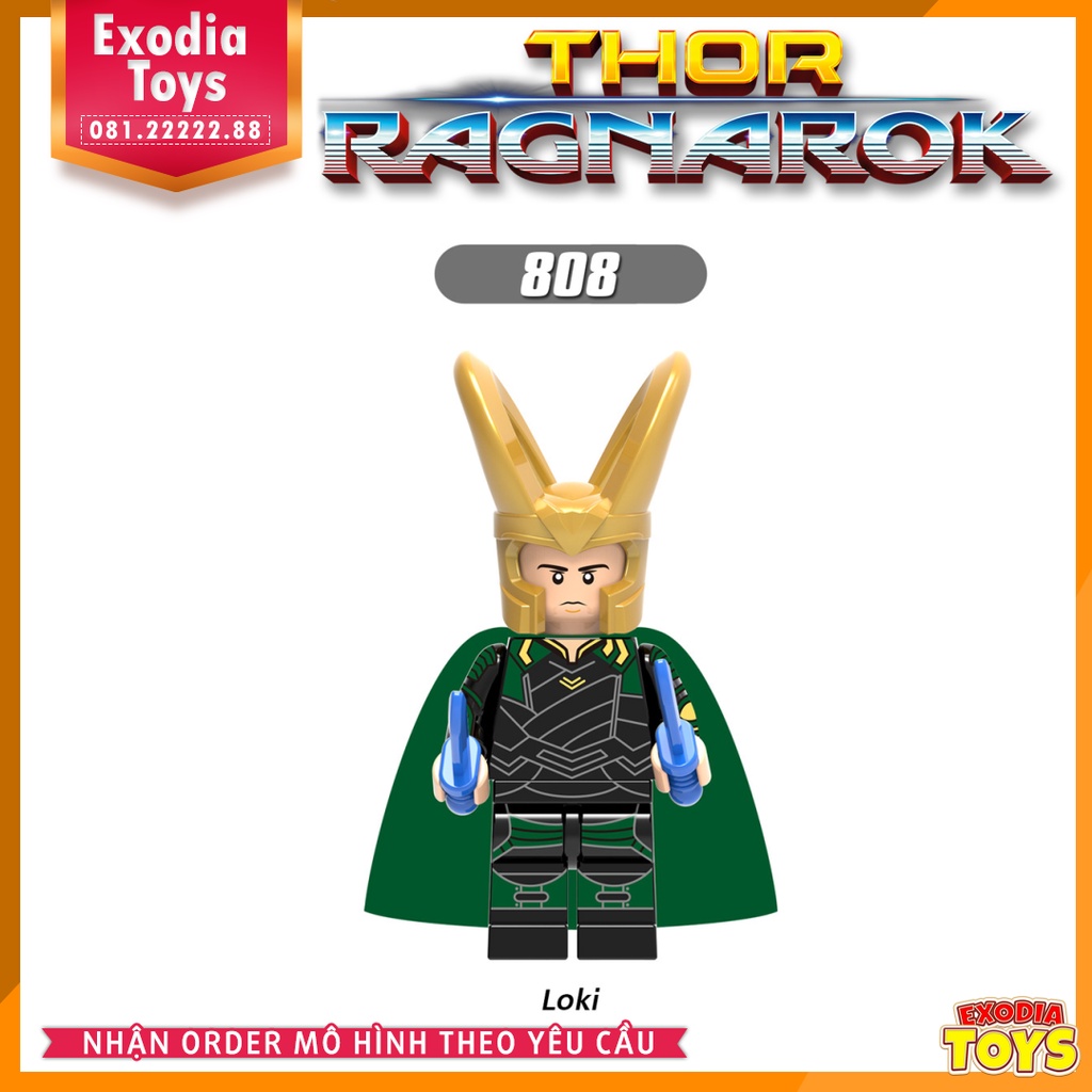 Xếp hình Minifigure Siêu Anh Hùng Marvel Thor Tận Thế Ragnarok - Đồ Chơi Lắp Ghép Sáng Tạo - XINH 0185