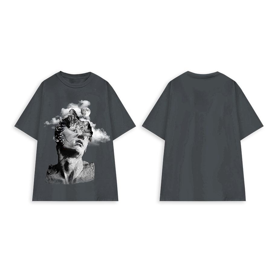 Áo thun form rộng tay lỡ unisex- Áo phông oversize in hình theo phong cách Âu Mỹ