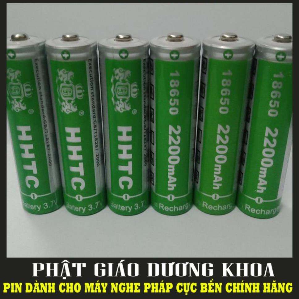 Pin cho đài chạy thẻ để nghe pháp, pinHHTC 18650 chính hãng cực bền - Pin dành cho máy nghe pháp craven - Pin 18650
