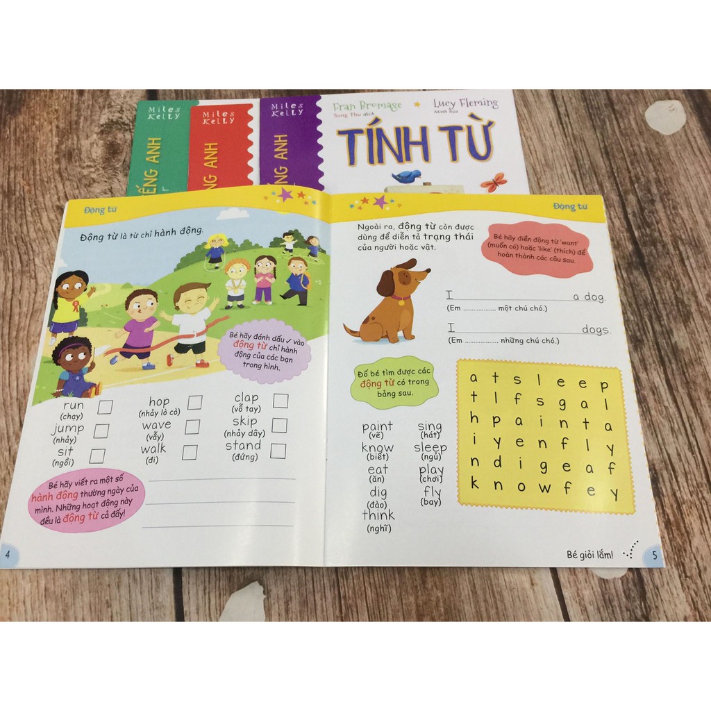 Sách - Bé học ngữ pháp tiếng Anh - Combo 4 cuốn dành cho bé từ 5 đến 7 tuổi