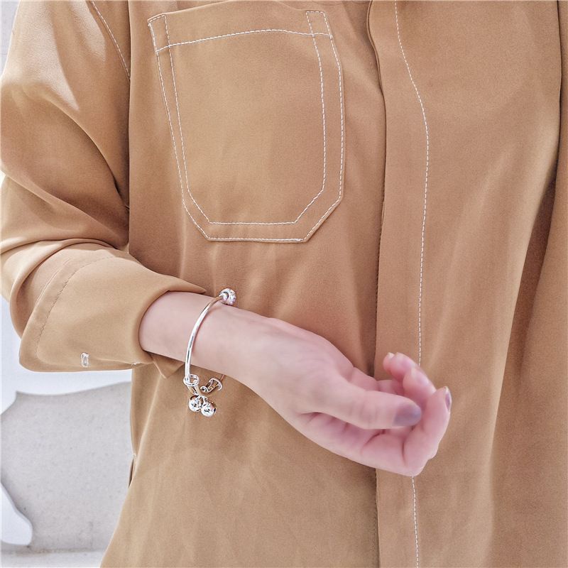 Lắc tay bạc S925 - Vòng tay nam nữ bạc Ý charm bi tròn basic Zaza accessories