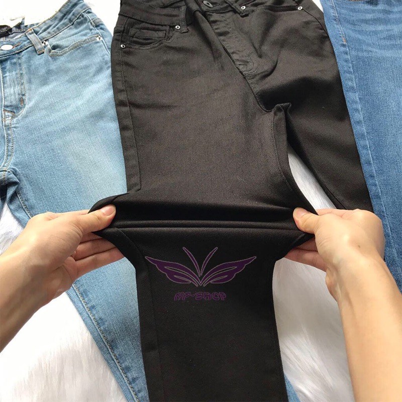 Quần jean nữ 9 tấc lưng cao dáng đẹp NPSHOP, quần bò cạp cao skinny jeans bigsize co giãn tốt | BigBuy360 - bigbuy360.vn