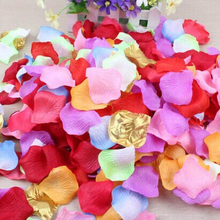 Cánh hoa hồng rải trang trí ngày cưới nhiều màu