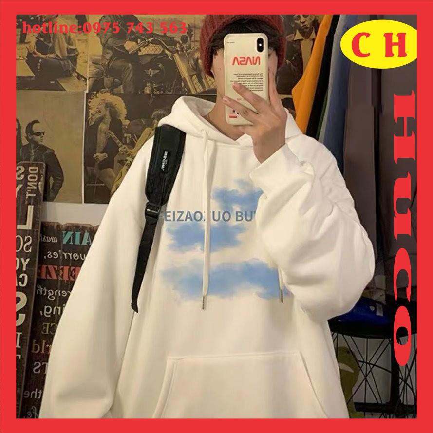 áo nỉ bông trang phục thu đông nam nữ - áo hoodie nỉ Mây Chữ xanh - có túi bụng form rộng, unisex,giá rẻ | BigBuy360 - bigbuy360.vn