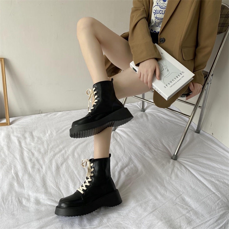 BOOTS DA CAO CỔ ĐẾ CAO ULZZANG H40