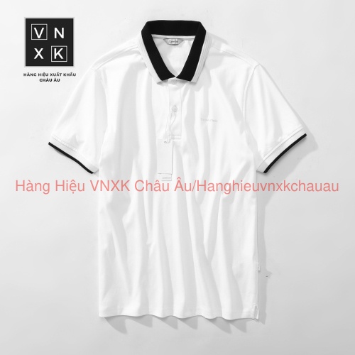 Áo Thun Nam POLO 𝐂𝐊 MÀU TRẮNG Vải Pima Thun Lụa Lạnh hàng xuất cực xịn - trơn viền cổ vải cao cấp siêu mịn mát