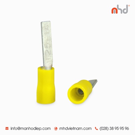 Đầu cosse pin dẹp đã chụp nhựa MHD DBV  /Giá bao