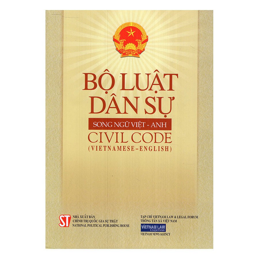 Sách Bộ Luật Dân Sự (Song ngữ Việt - Anh) Civil Code (Vietnamese - English)