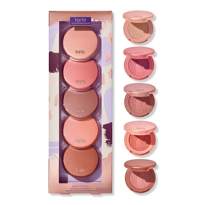 [Mã SRBACK010912 hoàn 20K xu đơn 50K] [US] Bảng phấn má Tarte Best of Blush Mini Amazonian Clay Cheek Set