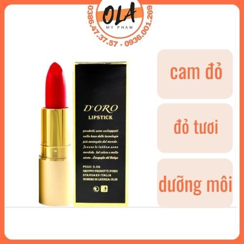 son nhập khẩu Ý Doro Lipstick giá tốt Son dưỡng đỏ tươi cam đỏ - mỹ phẩm ola | BigBuy360 - bigbuy360.vn