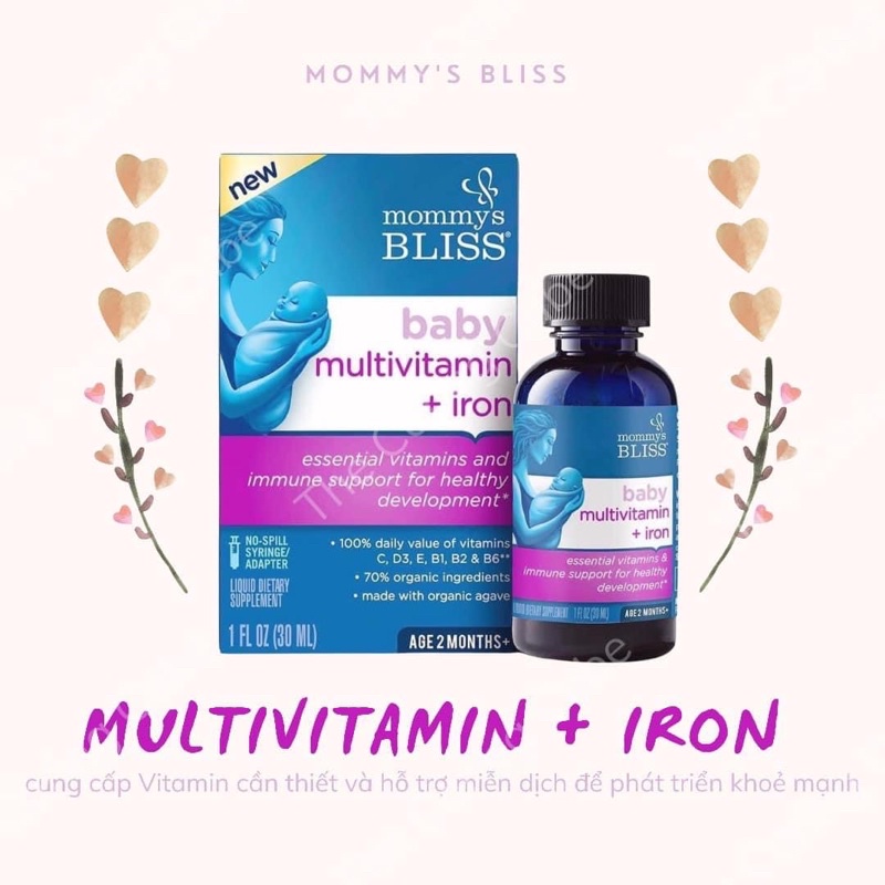 Vitamin tổng hợp và Sắ.t 2m+ Mommy’s Bliss (30ml)