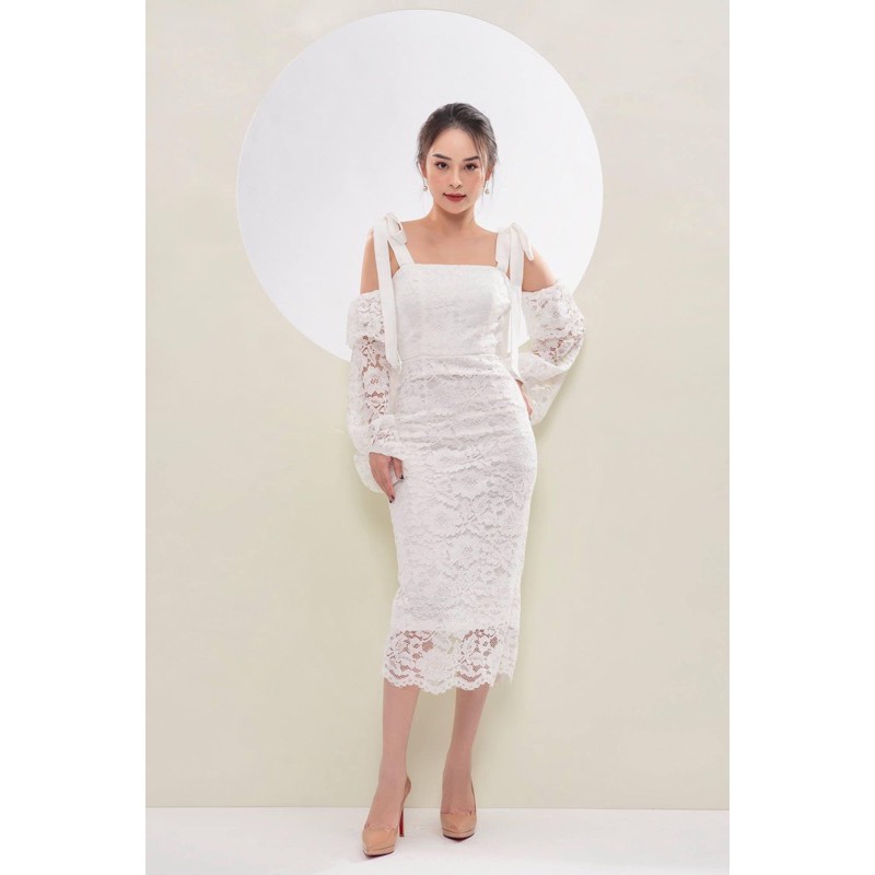 đầm ren trắng dự tiệc thiết kế TAF | BigBuy360 - bigbuy360.vn