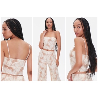 Áo Croptop Linen Lá Cọ 2 Dây F21 (CÓ BIG SIZE)