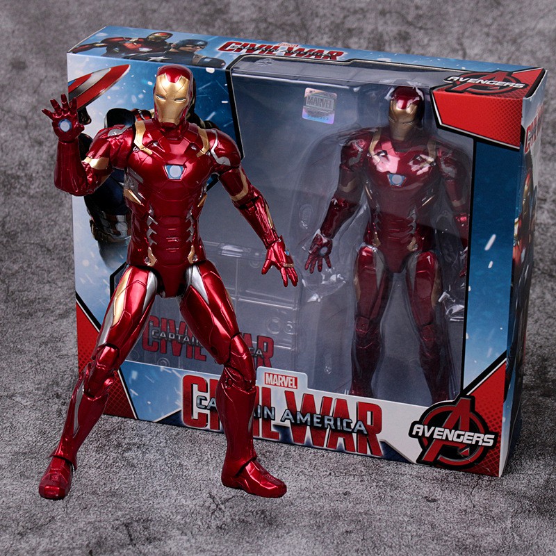 Mô Hình Người Sắt Ironman Marvel Avengers Cao 18cm Bản Civir War