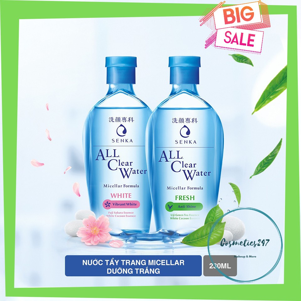 Nước tẩy trang Senka sạch thoáng All Clear Water Fresh 230ml  Không dầu gây nhờn, không kích ứng, không chất tạo màu | BigBuy360 - bigbuy360.vn