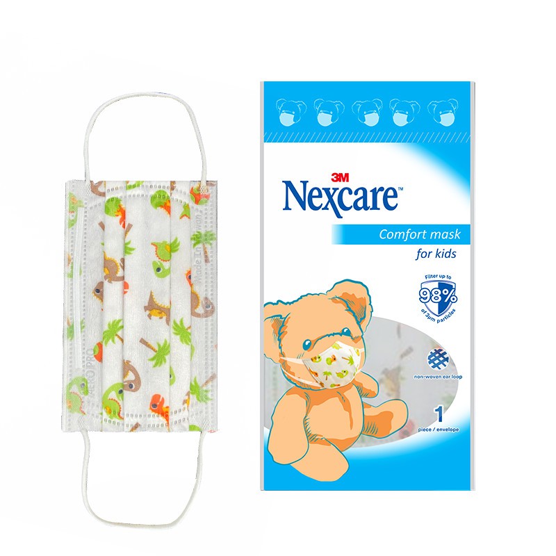 Khẩu trang trẻ em Nexcare 3M Chống bụi, kháng khuẩn lọc 98% bụi mịn, vải không dệt mềm mại