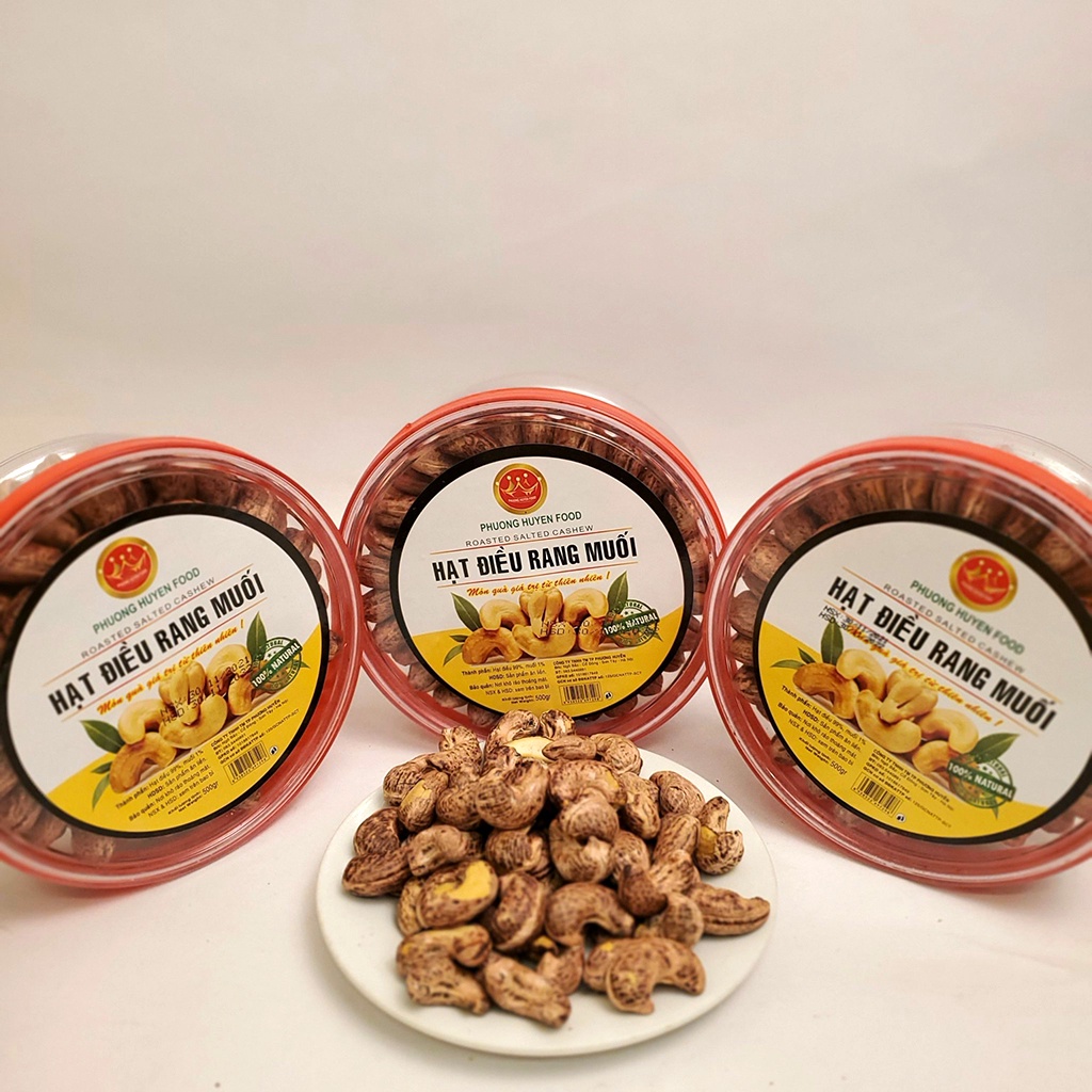 500g Hạt Điều Rang Muối nguyên hạt xếp đẹp (loại A) - bánh kẹo tết - đồ ăn vặt cô nương béo