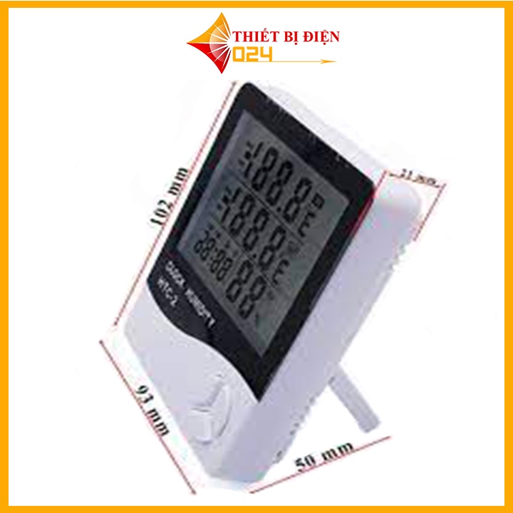 Đồng hồ đo nhiệt độ, đồng hồ đo độ ẩm HTC2 màn hình LCD