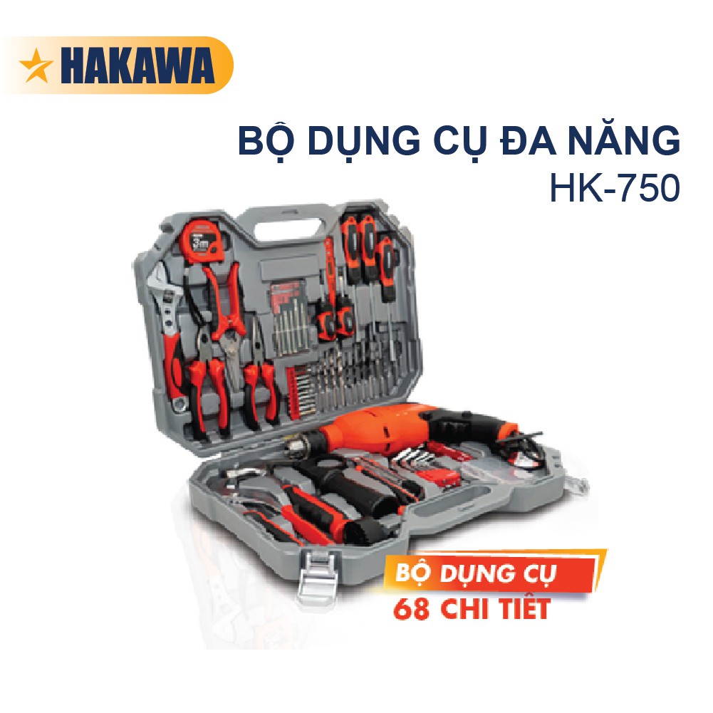 Bộ dụng cụ đa năng HAKAWA - HK-750 - 68 chi tiết - Bảo hành 2 năm chính hãng