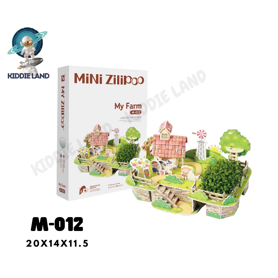 BỘ ĐỒ CHƠI XẾP HÌNH LẮP RÁP MÔ HÌNH 3D DIY- MY FARM VÀ VƯỜN CÂY MINI- THƯƠNG HIỆU ZILIPOO
