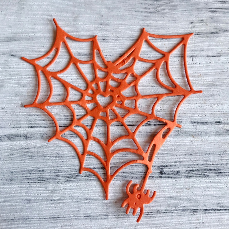Khuôn Cắt Giấy Kim Loại Hình Nhện / Trái Tim Halloween