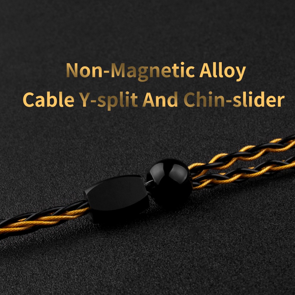 TRN Earphones T1 Gold Silver Mixed plated Upgrade cable 8 Core Headphone wire for V90 V80 V60 V30 V20 V10 C10 ZST T2 S2 BQ3 NO.3