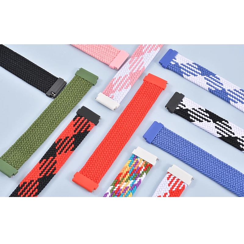 Braided Nylon Solo Loop Strap For Samsung Galaxy Watch Active 2 40mm/44mm Watchband for Active 1 44mm 40mm