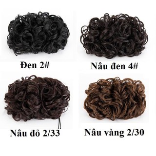 Tóc giả búi phu nhân tóc mềm như tóc thật