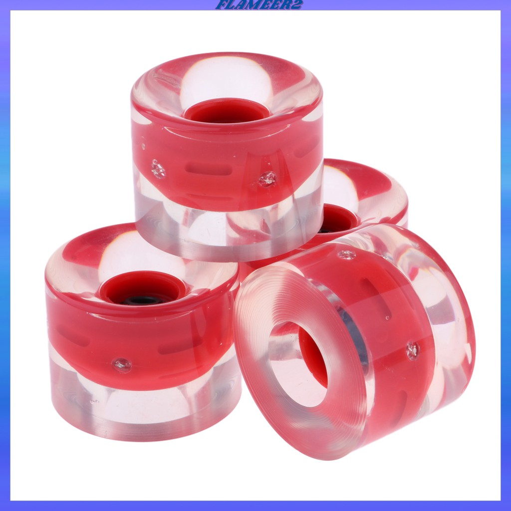 Bộ 4 Bánh Xe Ván Trượt 60mm Đèn Flash 78A