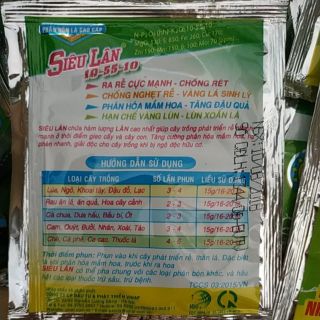 Phân bón siêu lân kích rễ dày lá cho lan
