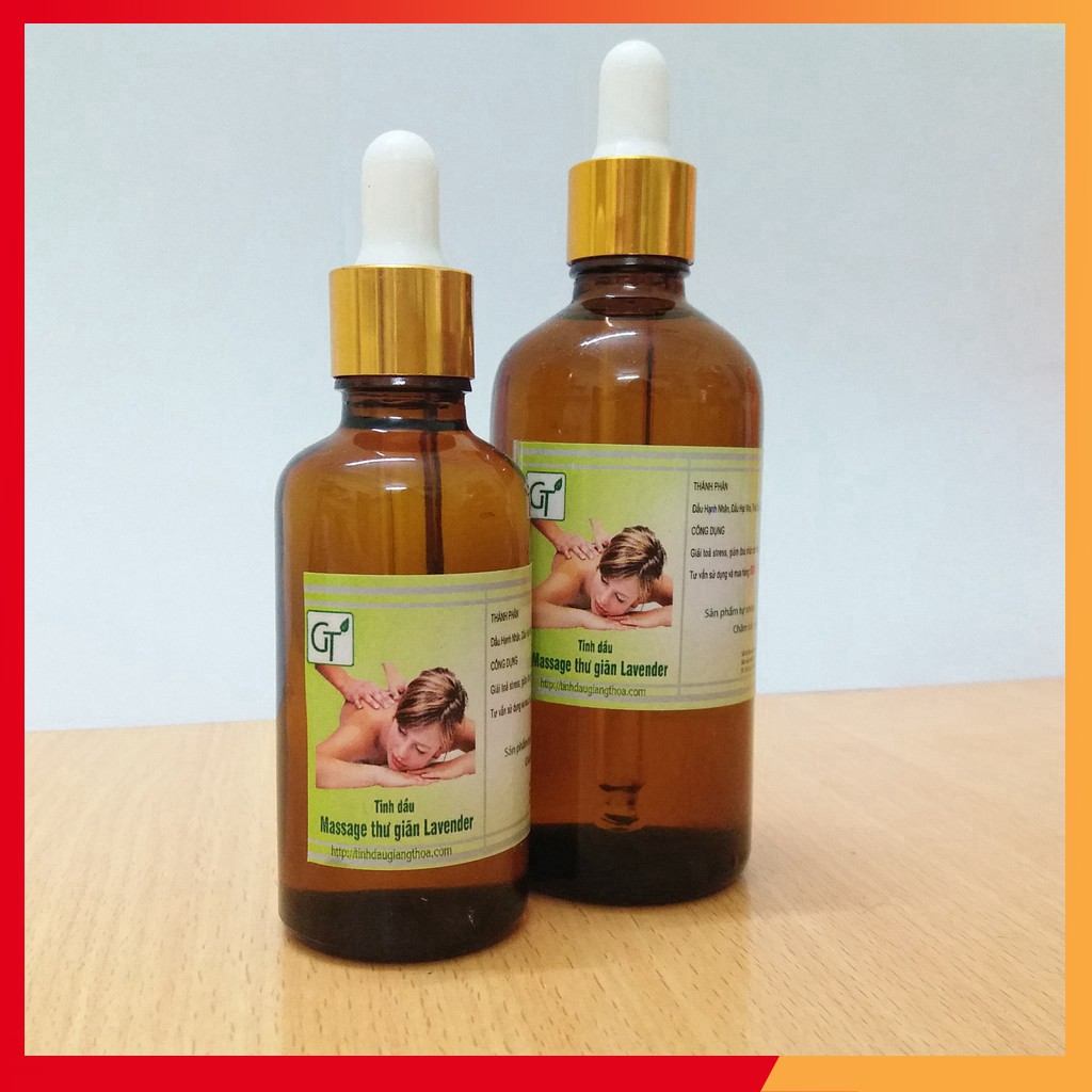 Tinh dầu Massage Thư Giãn Oải Hương (Lavender) 100ml - Mềm Mịn Da, Không Bết Dính, Thư Giãn, Giải Tỏa Stress