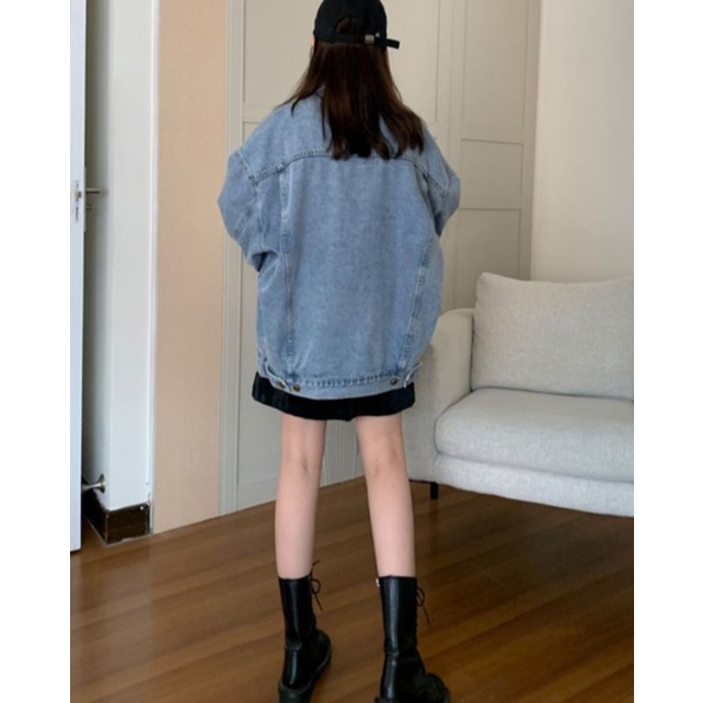 Áo khoác jeans nữ, áo khoác bò form thoải mái siêu xinh kèm ảnh thật