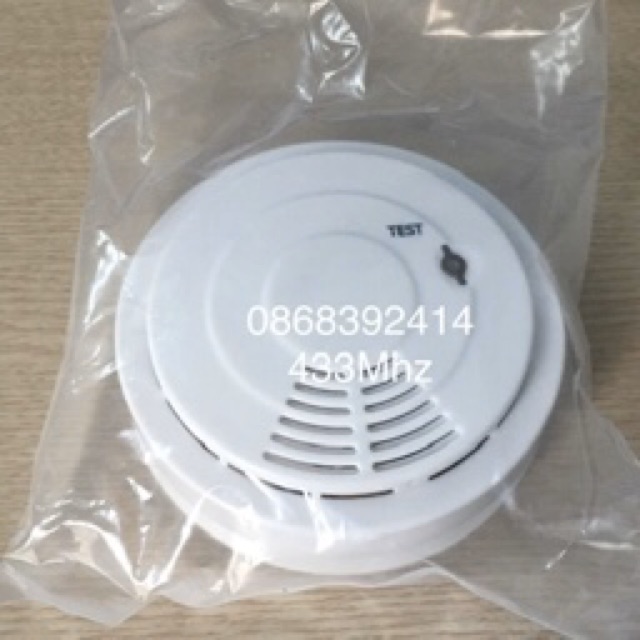 Cảm biến báo khói không dây 433Mhz cho báo động trung tâm và cmaera wifi