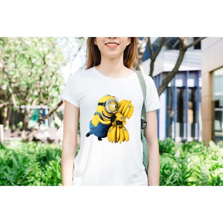 Áo thun in hình minion ôm chuốI