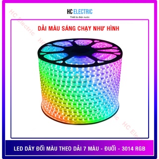 LED DÂY ĐỔI 7 MÀU LED DÂY CHỚP - SÁNG NHIỀU CHẾ ĐỘ  3014 RGB 4 CHÂN -220V
