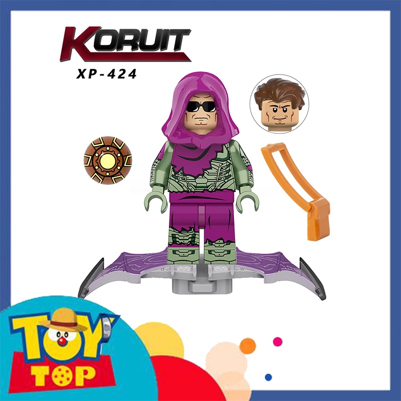 Lắp ráp ghép Spiderman người nhện Goblin Doctor Strange Mysterio trong phim No Way Home xếp hình KT1055