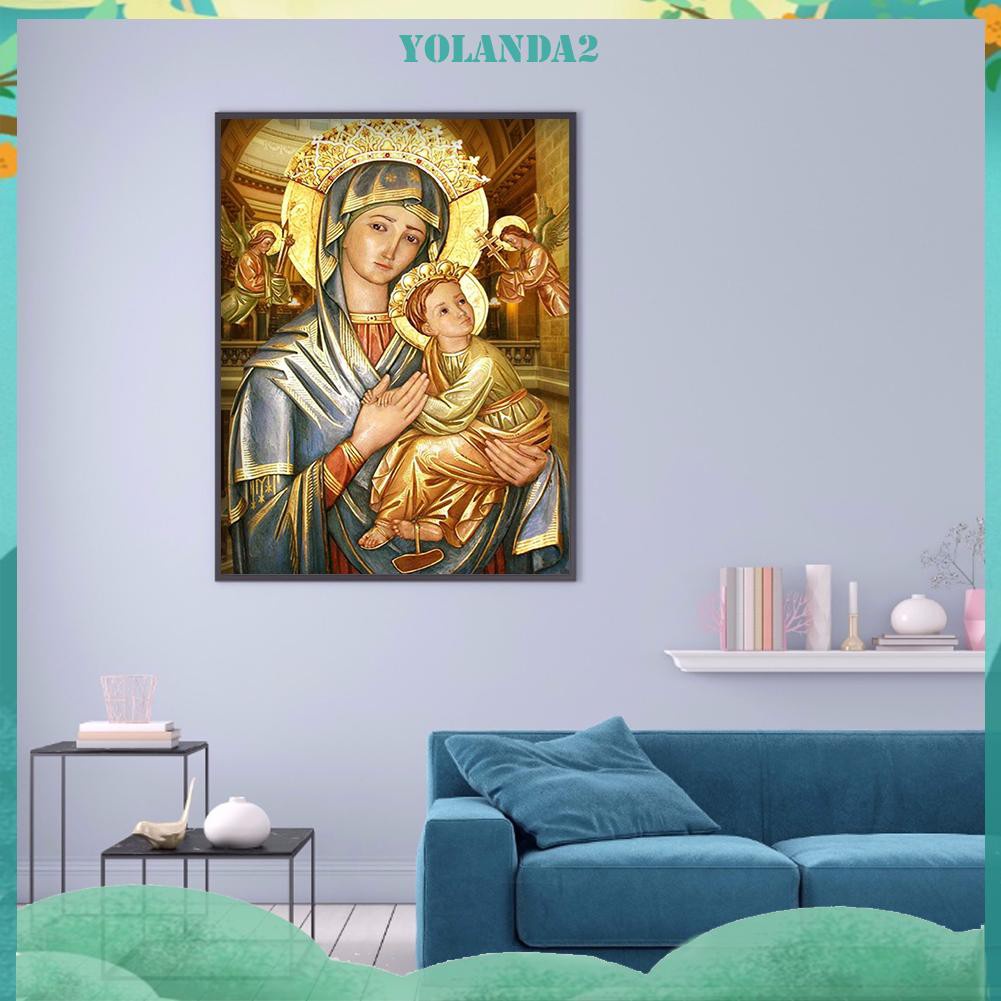 Tranh đính kim cương nhân tạo 5D hình tôn giáo DIY