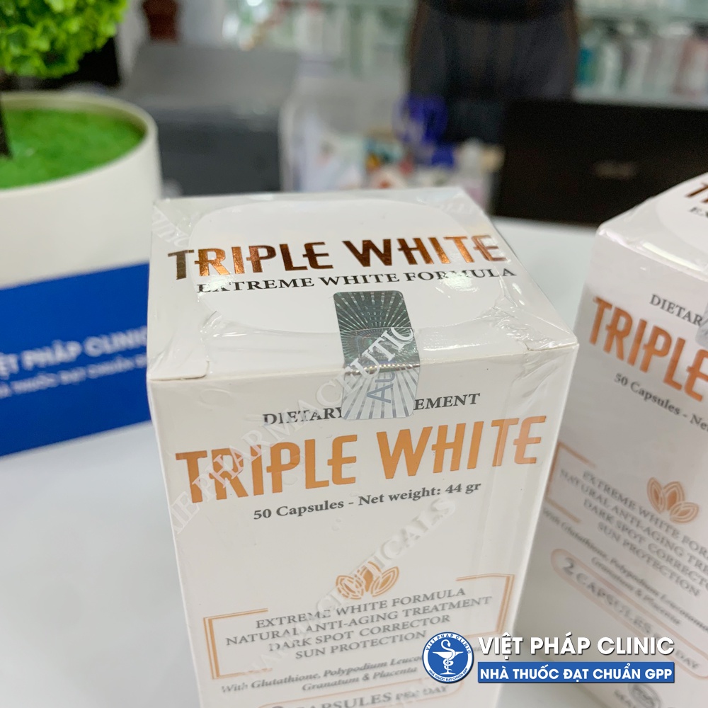 Viên Uống Triple White - Trắng Da, Chống Nắng, Giảm Thâm Nám